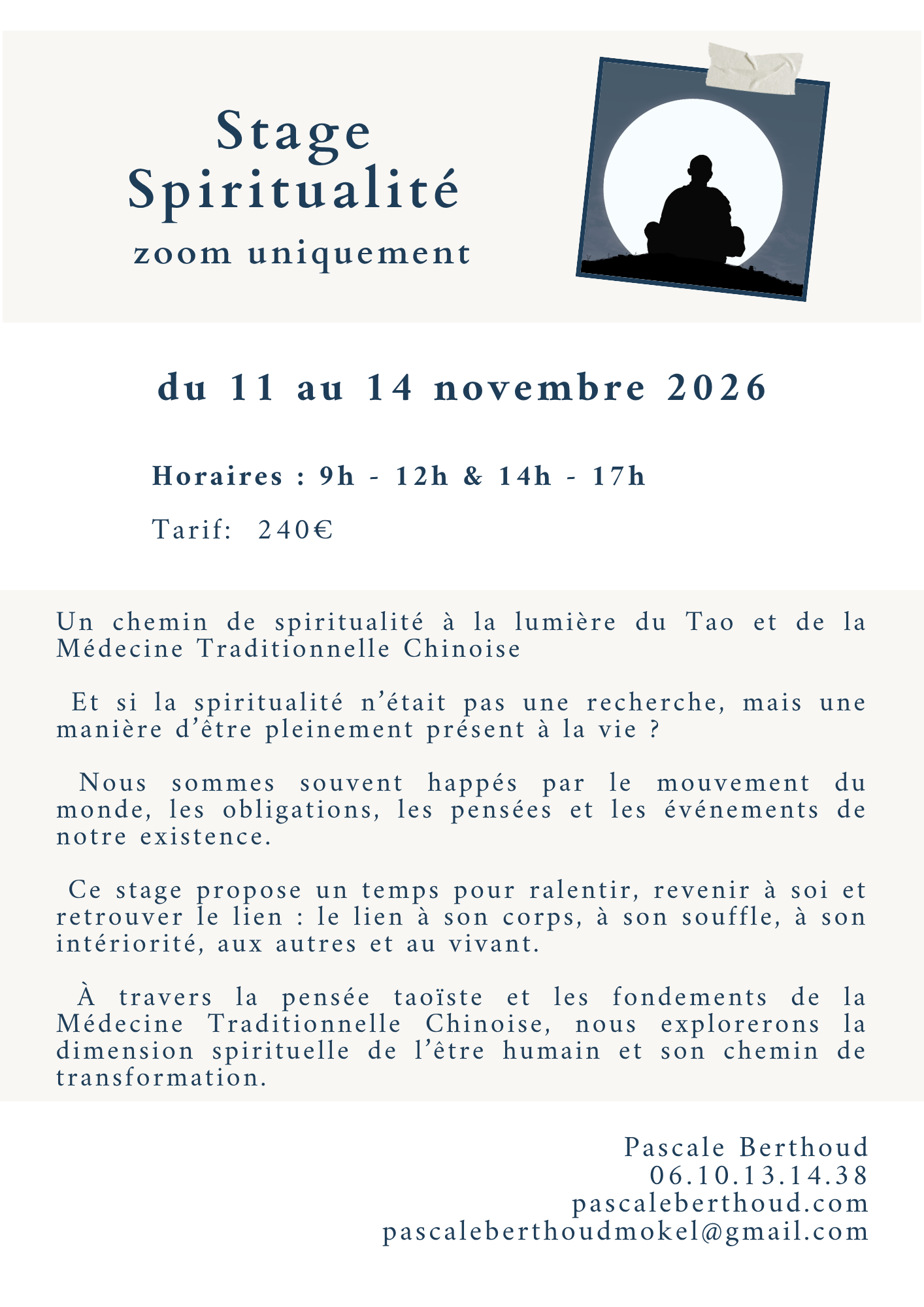 Stage spiritualité pascale berthoud